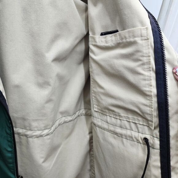 VTG Altra Hooded Jacket Mens Medium Green Beige Pockets Boulder Colorado Outdoor - Picture 6 of 12